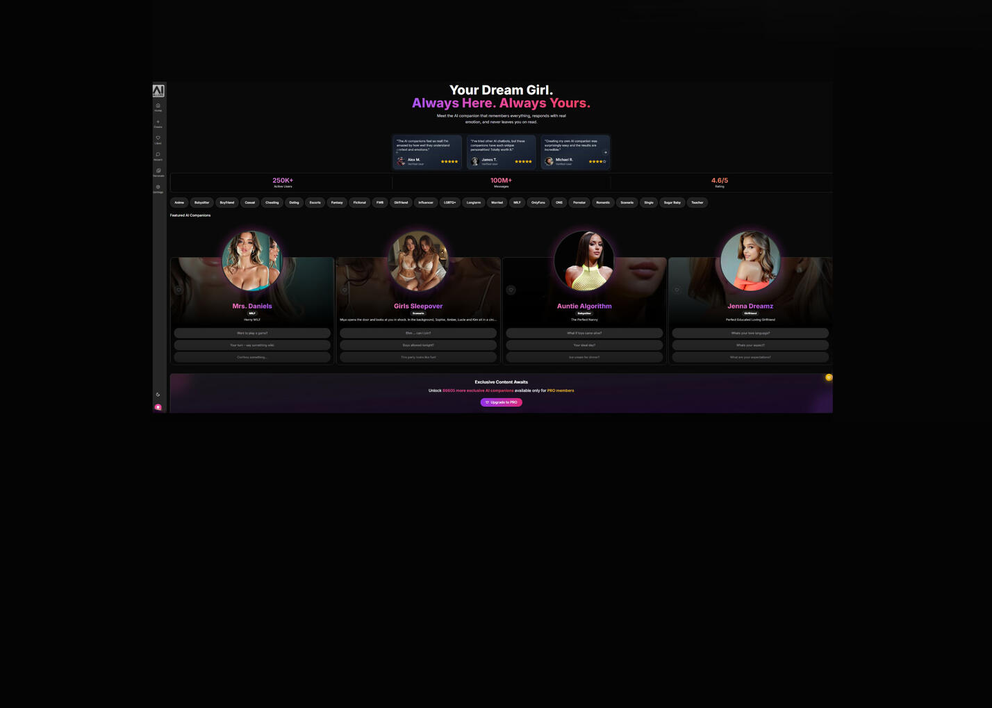 Ai Allure virtual companion – seductive, intelligent and always available. Your custom AI girlfriend awaits